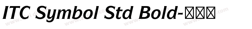 ITC Symbol Std Bold字体转换